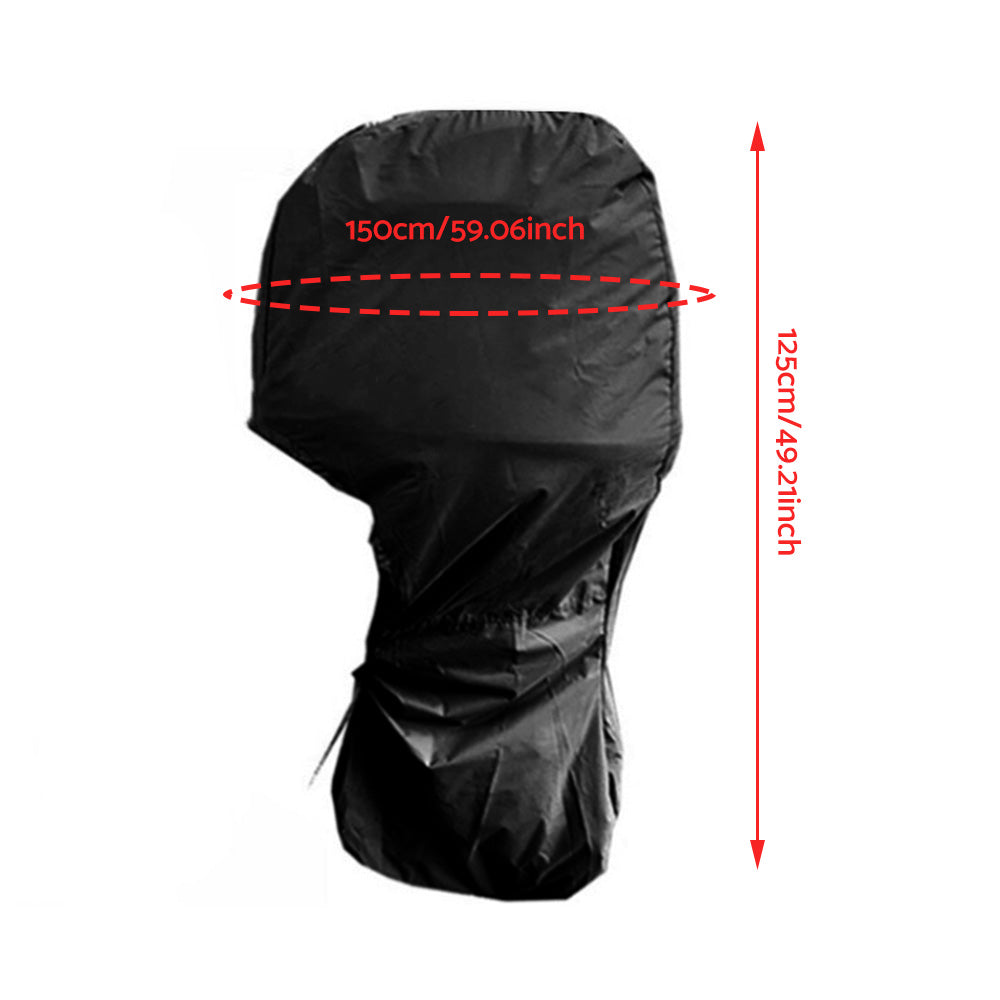 15HP-20HP Full Outboard Boat Motor Engine Cover 420D Dust & Rain Protection-4